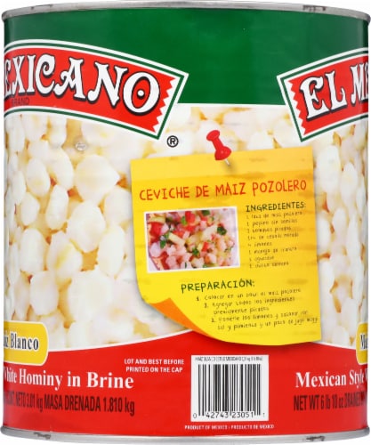El Mexicano Maiz Blanco White Hominy Perspective: left