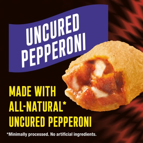 Totino's Ultimate Uncured Pepperoni Pizza Rolls Frozen Snacks Perspective: left