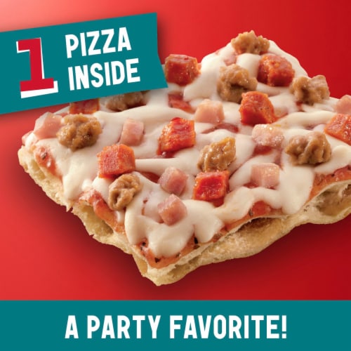 Totino's Triple Meat Party Pizza Thin Crust Frozen Pizza Snacks Perspective: left