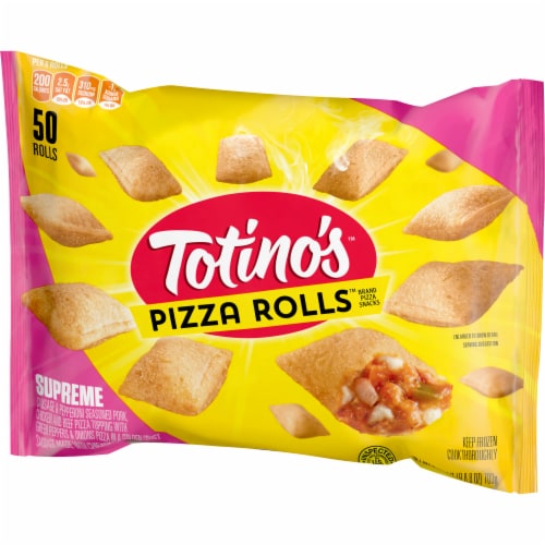 Totino's Pizza Rolls Supreme Flavored Frozen Snacks Perspective: left