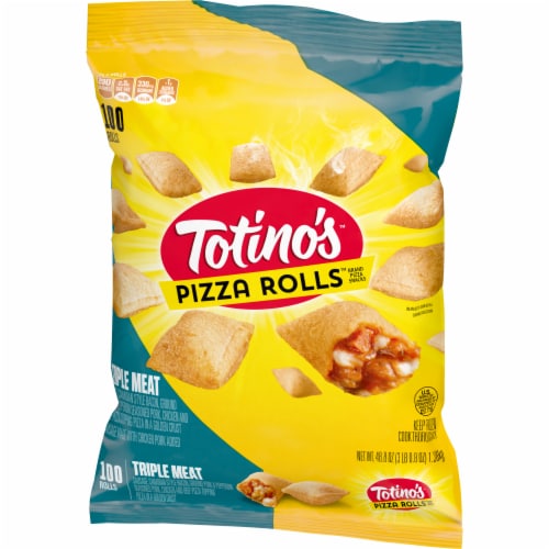 Totino's Pizza Rolls Triple Meat Flavored Frozen Snacks Perspective: left