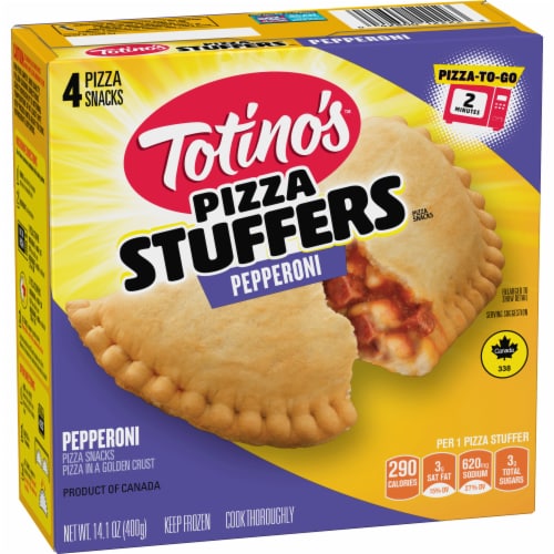Totino's Pizza Stuffers Pepperoni Flavored Frozen Snacks Perspective: left