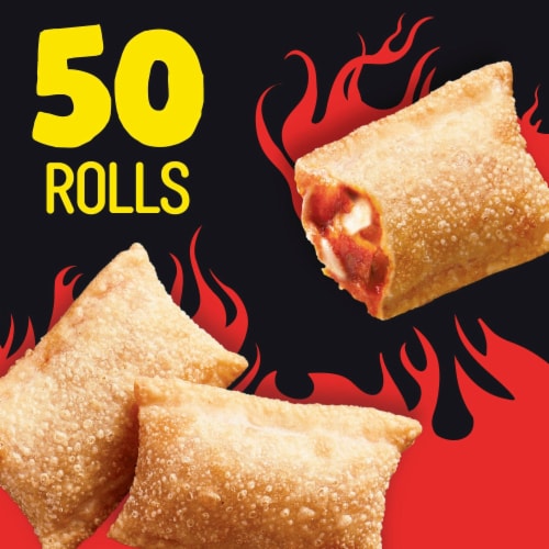 Totino's Pizza Rolls Hellfire Club Spicy Pepperoni Stranger Things Frozen Snacks Perspective: left