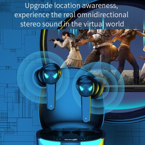 Renewgoo GooGamer Headset Wireless BT Gaming In ear Bluetooth