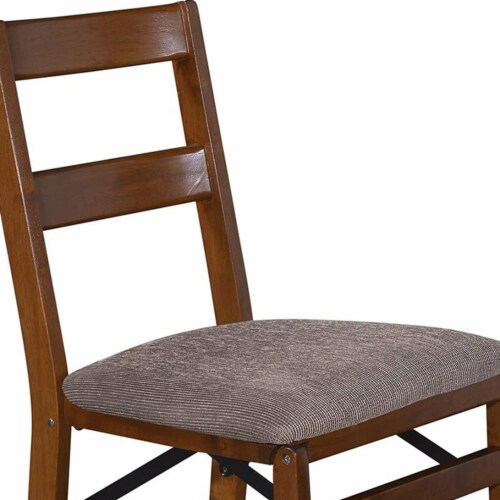 Stakmore solid wood upholstered folding 2025 chair