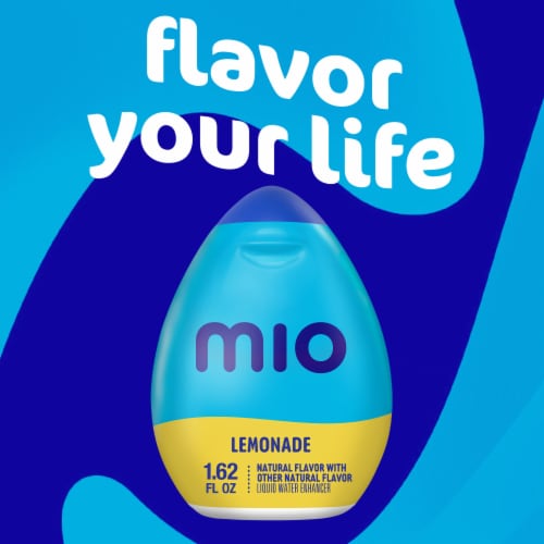 MiO Lemonade Liquid Water Enhancer Water Flavoring Drink Mix 1.62 fl. oz. Bottle Perspective: left