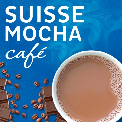 Maxwell House International Decaf Suisse Mocha Café Sugar Free Instant Coffee Perspective: left