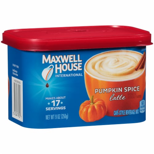 Maxwell House International Pumpkin Spice Latte Cafe-Style Beverage Mix Perspective: left