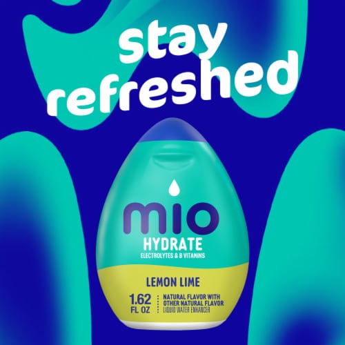 Mio Sport Lemon Lime Naturally Flavored Liquid Water Enhancer with Electrolytes & B Vitamins Perspective: left