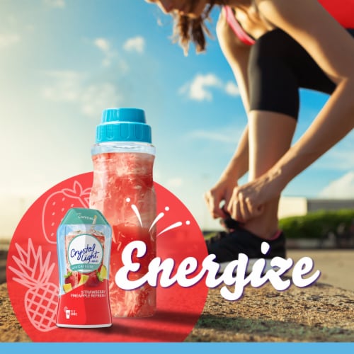 Crystal Light Liquid Strawberry Pineapple Refresh Drink Mix Perspective: left