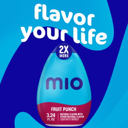 Mio Fruit Punch Naturally Flavored Liquid Water Enhancer with 2X More Perspective: left