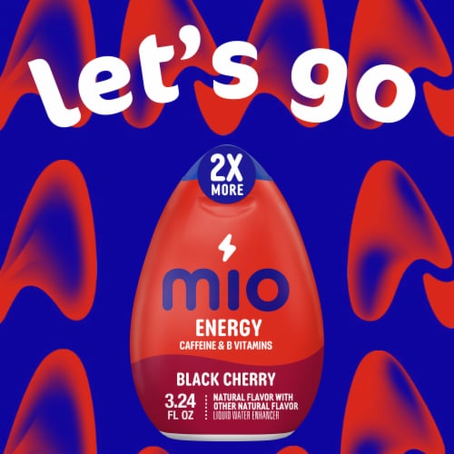 Mio Energy Black Cherry Naturally Flavored Liquid Water Enhancer with 2X More Perspective: left