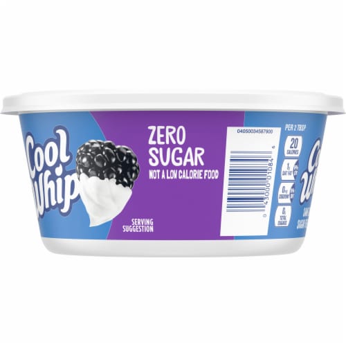 Cool Whip Zero Sugar Whipped Cream Topping Perspective: left