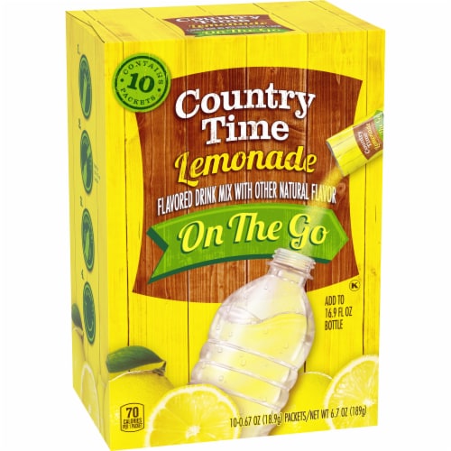 Country Time Lemonade Naturally Flavored Powdered Drink Mix Perspective: left