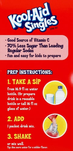 Kool-Aid Cherry Singles Soft Drink Mix Packets Perspective: left