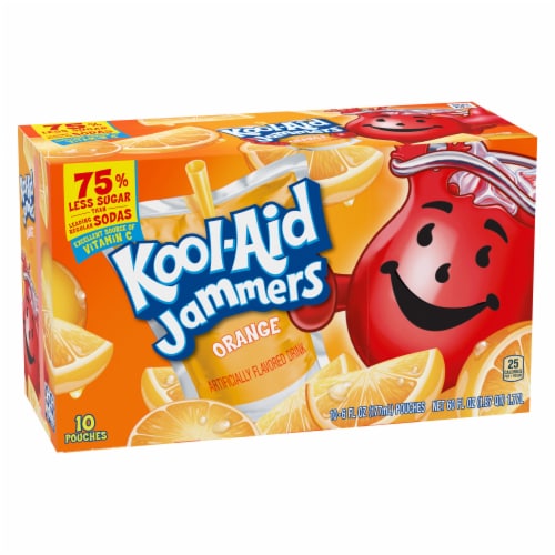 Kool-Aid Jammers Orange Artificially Flavored Soft Drink Perspective: left