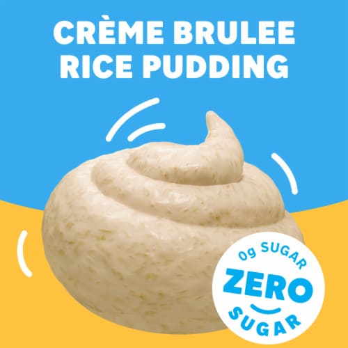 Jell-O Creme Brulee Sugar Free Rice Pudding Cups Snack Perspective: left