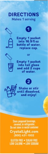 Crystal Light Citrus Caffeinated On-The-Go Drink Mix Packets Perspective: left