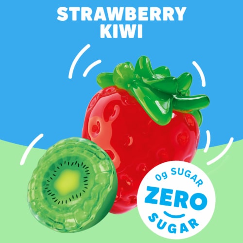 Jell-O Strawberry Kiwi Sugar Free Jello Cups Gelatin Snack Perspective: left