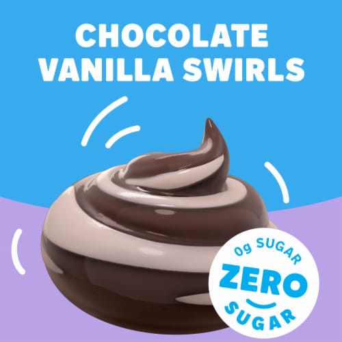 Jell-O Chocolate Vanilla Swirls Sugar Free Pudding Cups Snack Value Pack Perspective: left