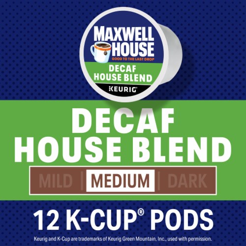 Maxwell House Decaf House Blend Medium Roast K-Cup Coffee Pods Perspective: left