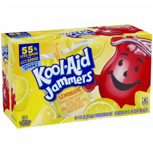 Kool-Aid Jammers Lemonade Naturally Flavored Soft Drink Perspective: left