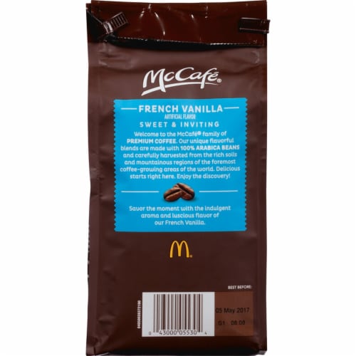 McCafe French Vanilla Light Roast Ground Coffee Perspective: left