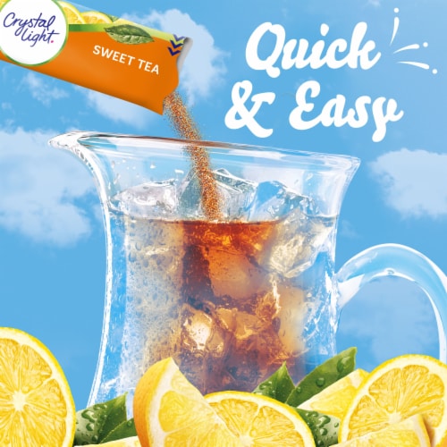 Crystal Light Zero Sugar Sweet Tea Drink Mix Packets Perspective: left