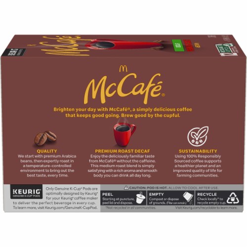 McCafé® Decaf Premium Roast Medium Roast Keurig® K-Cup® Coffee Pods Perspective: left
