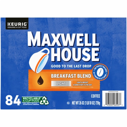 Maxwell House Breakfast Blend Light Roast K-Cup® Coffee Pods Perspective: left
