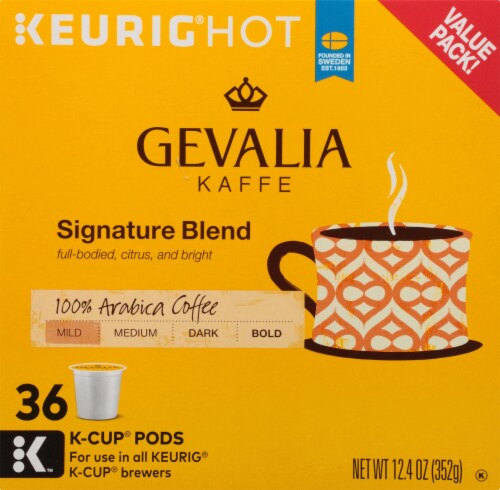 Gevalia Signature Blend Mild Roast Coffee K-Cup Pods Perspective: left