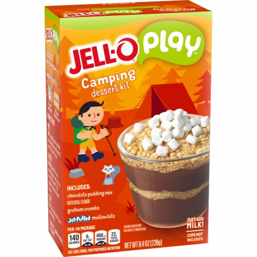 Jell-O Play Chocolate Camping Dessert Kit Perspective: left