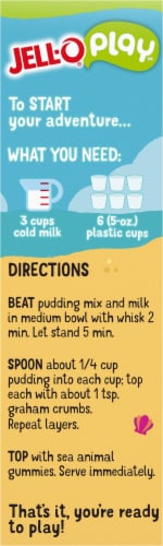 Jell-O® Play™ Vanilla Beach Dessert Kit Perspective: left