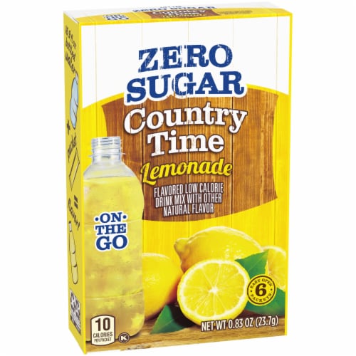 Country Time Zero Sugar Lemonade Naturally Flavored Powdered Drink Mix Perspective: left