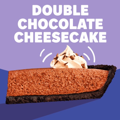 Jell-O No Bake Double Chocolate Cheesecake Dessert Kit with Filling Mix & Crust Mix Perspective: left