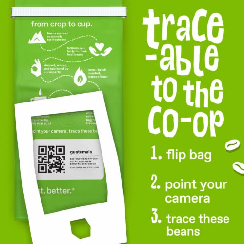 Ethical Bean Classic Medium Roast Fairtrade Organic Ground Coffee, Bag Perspective: left