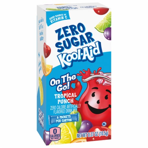 Kool-Aid On The Go Zero Sugar Tropical Punch Powdered Drink Mix Perspective: left