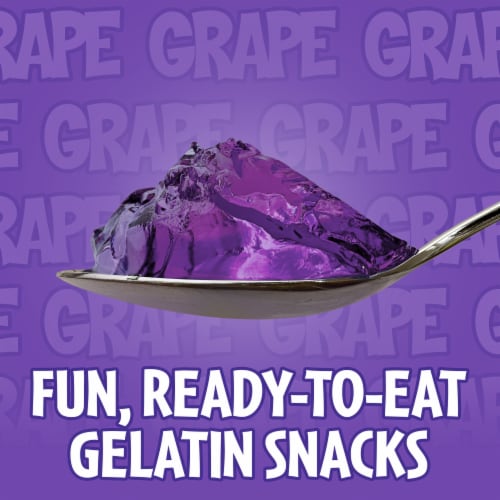 Kool-Aid Gels Grape Artificial Flavored Ready-to-Eat Gelatin Snacks, Cups Perspective: left