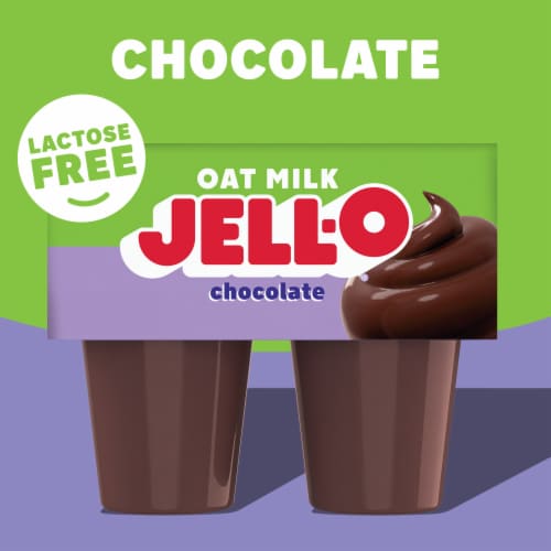 Jell-O Oat Milk Pudding Cups Chocolate Perspective: left