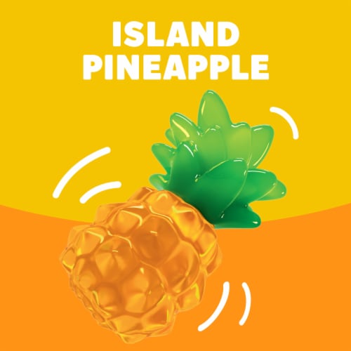 Jell-O Island Pineapple Artificially Flavored Gelatin Dessert Mix, Box Perspective: left