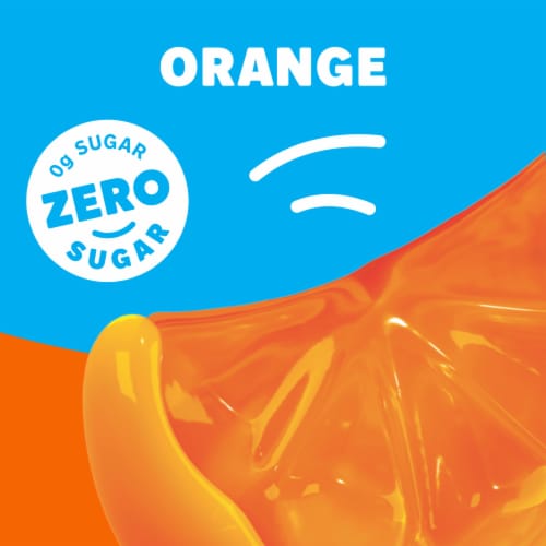 Jell-O Zero Sugar Orange Flavor Gelatin Perspective: left