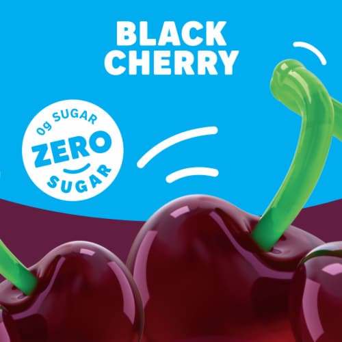 Jell-O Black Cherry Artificially Flavored Zero Sugar Low Calorie Gelatin Dessert Mix, Box Perspective: left