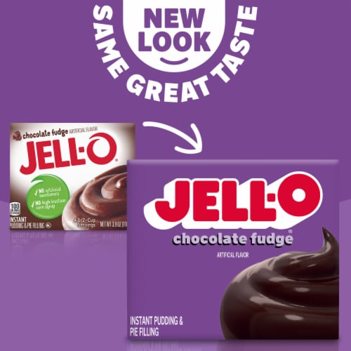 Jell-O Chocolate Fudge Instant Pudding & Pie Filling Mix Perspective: left