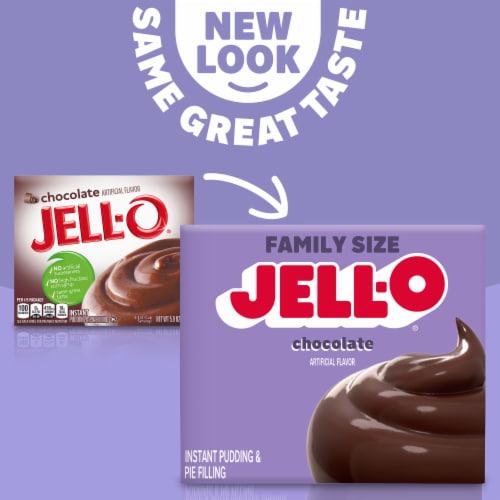 Jell-O Chocolate Instant Pudding & Pie Filling Mix Perspective: left