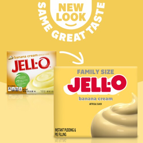 Jell-O Banana Cream Instant Pudding & Pie Filling Mix Perspective: left