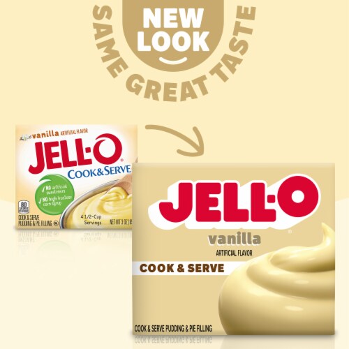 Jell-O Cook & Serve Vanilla Pudding & Pie Filling Mix Perspective: left