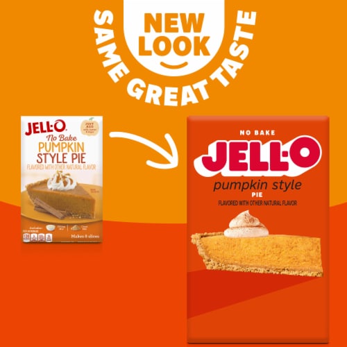 Jell-O No Bake Pumpkin Style Pie Dessert Kit with Filling Mix & Crust Mix Perspective: left