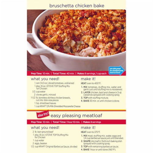 Stove Top Stuffing Mix for Chicken Dressing Perspective: left