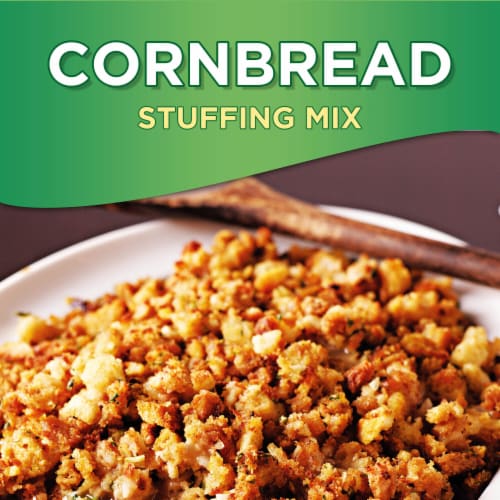 Stove Top Cornbread Stuffing Mix Dressing Perspective: left