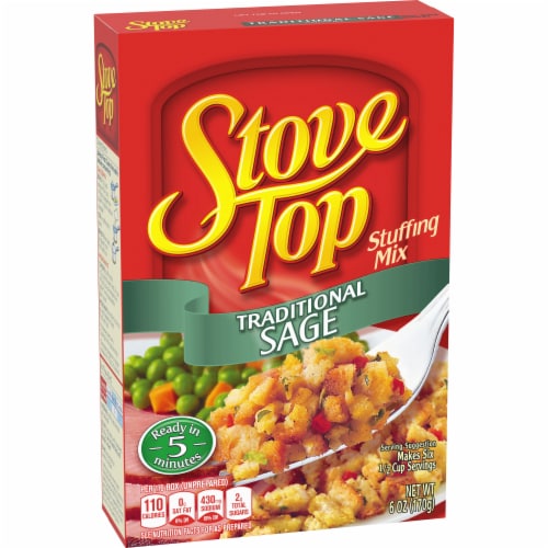 Stove Top Traditional Sage Stuffing Mix Dressing Perspective: left